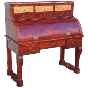 Empire Period Mahogany Cylinder Desk