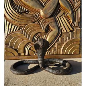 Art Deco Wrought Iron Serpent Sculpture