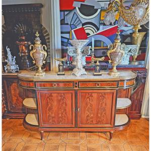  Louis XVI Style Sideboard/serving Buffet, Signed Mercier Frères Paris