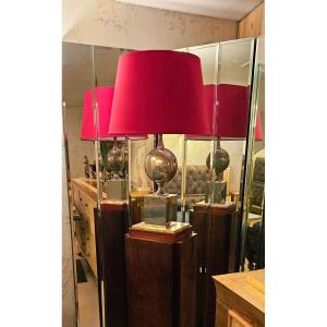 Lamp 70 By Philippe Barbier In Polished Steel