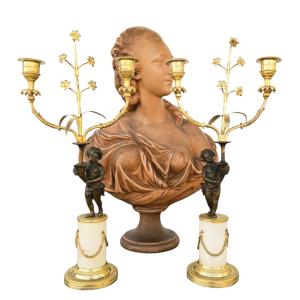 Candelabra With Putti From The Late 18th Century