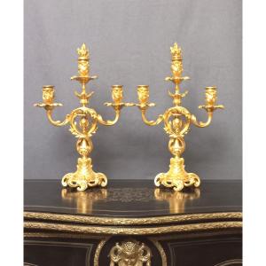 Pair Of Louis XV Barbedienne Candelabra