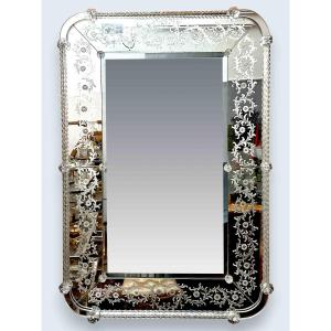 Engraved Venetian Mirror