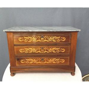 Small Charles X Chest Of Drawers  W 65 X H 46 Cm
