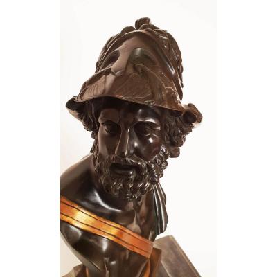 Bust Of Menelaus Bronze After The Antique