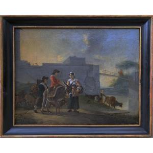 Family Of Peasants Jan Asselyn (1610/1652) (entourage)