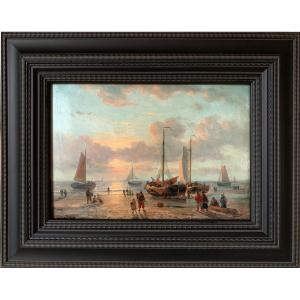 Return From Fishing Georges Wilhelm Opdenhoff (1807-1873)