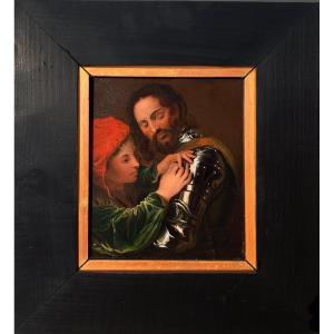 Knight And His Page 19th Century, Follower Of Bartolomeo Manfredi (ostiano 1582 – Rome 1622) 