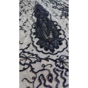 Embroidery On Tulle Dress, Early 20th Century 