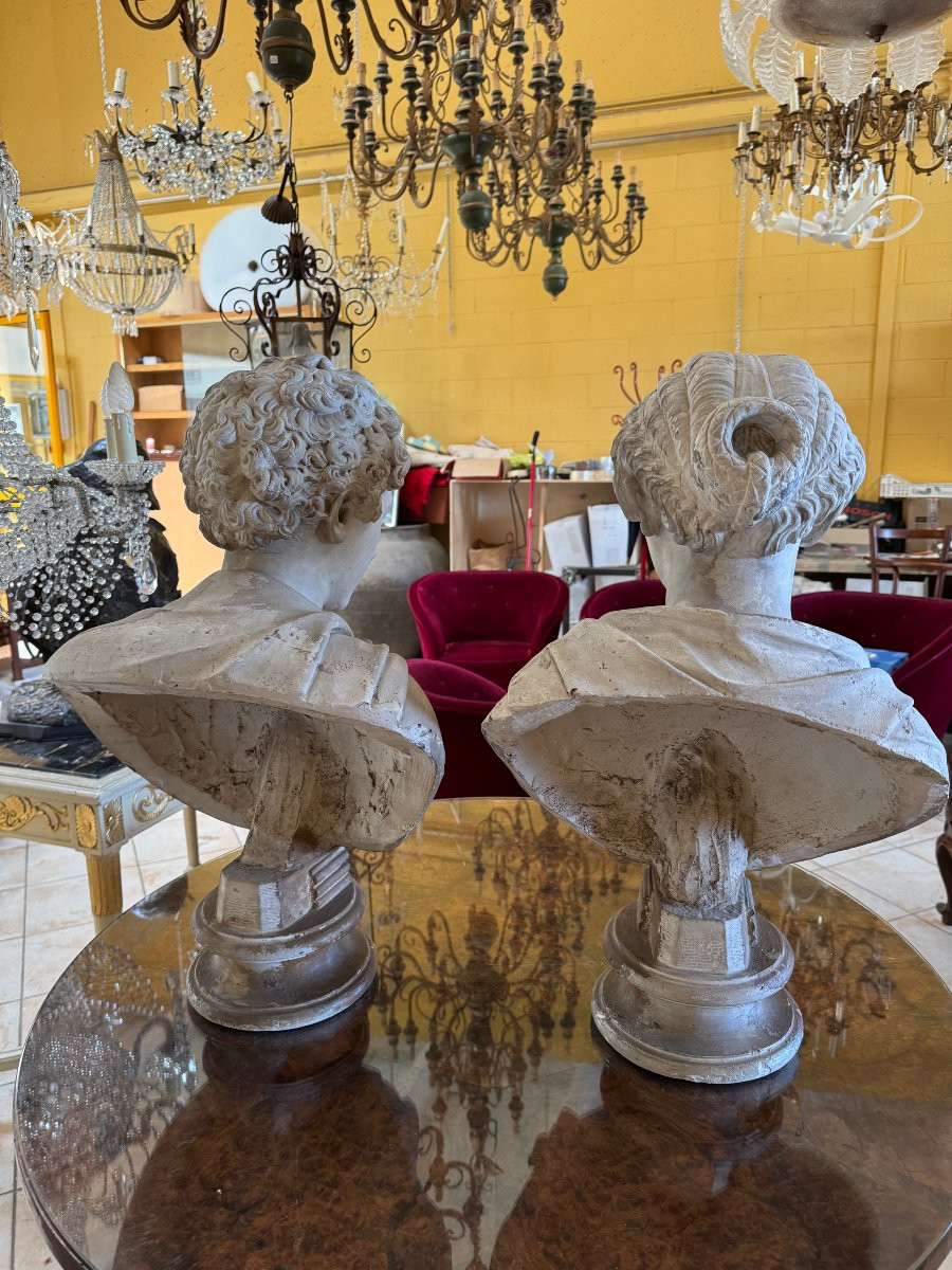 coppia di busti in gesso -photo-2