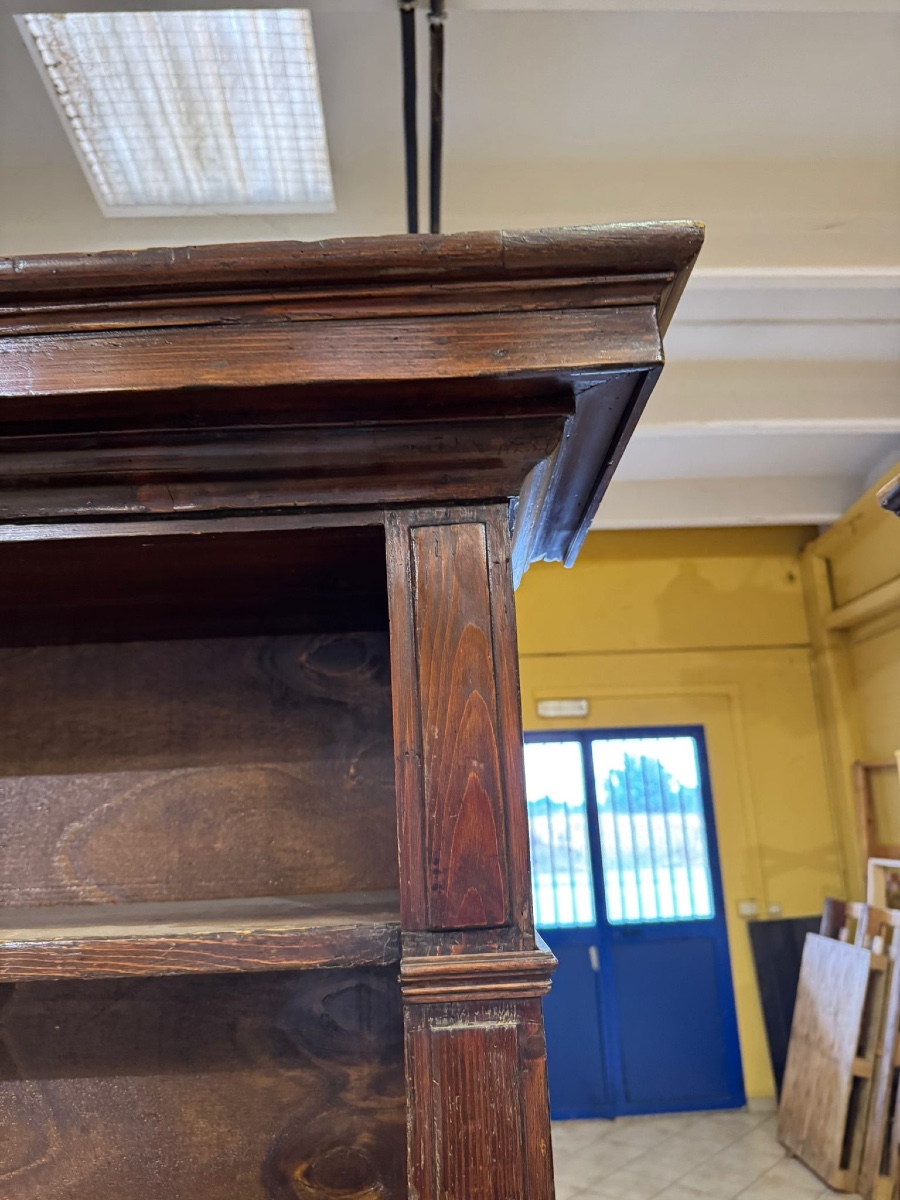 Coppia di librerie a giorno in legno naturale.-photo-4
