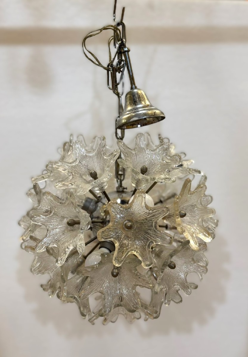 Coppia di lampadari in vetro Sputnik -photo-3