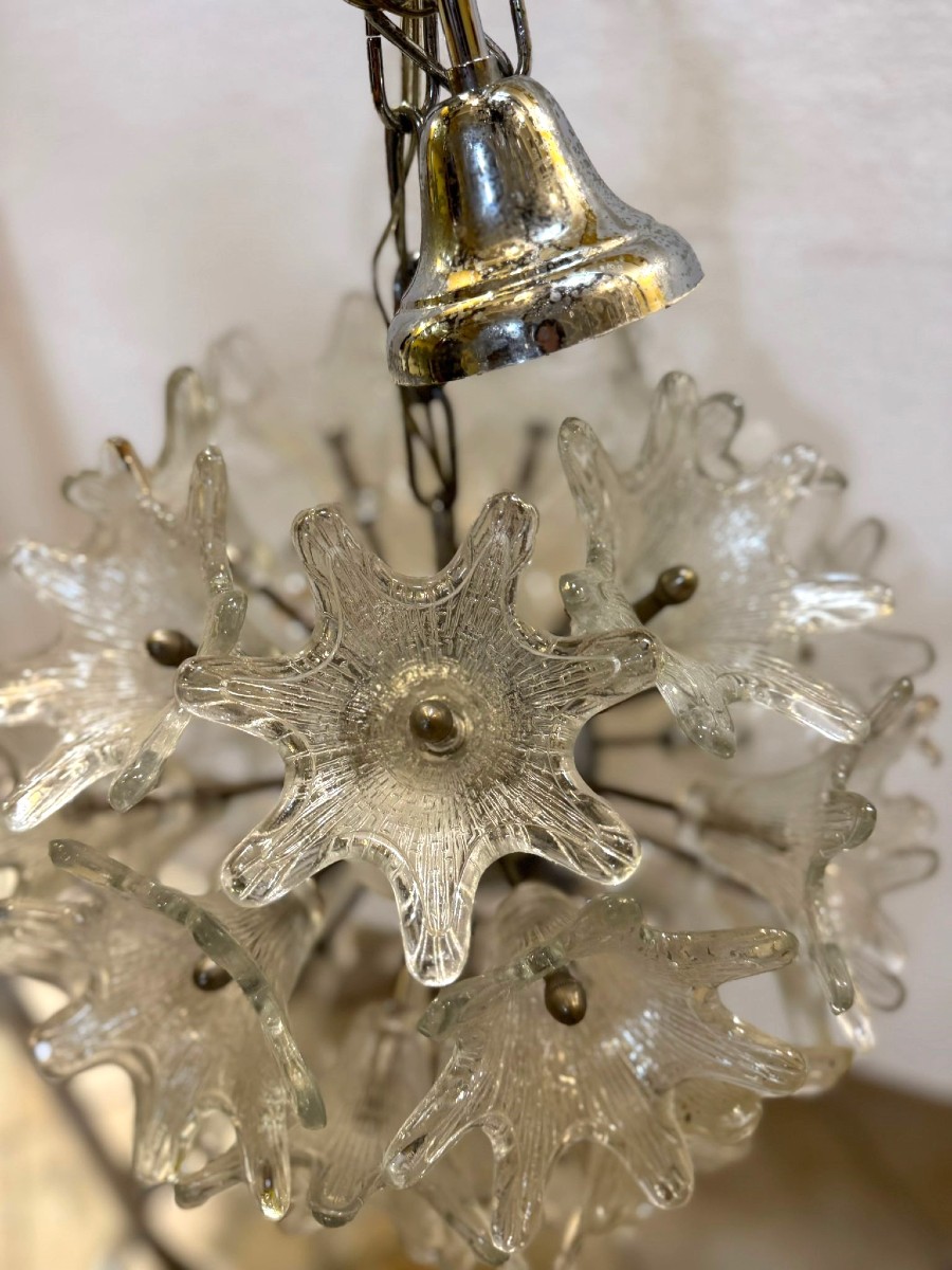Coppia di lampadari in vetro Sputnik -photo-1