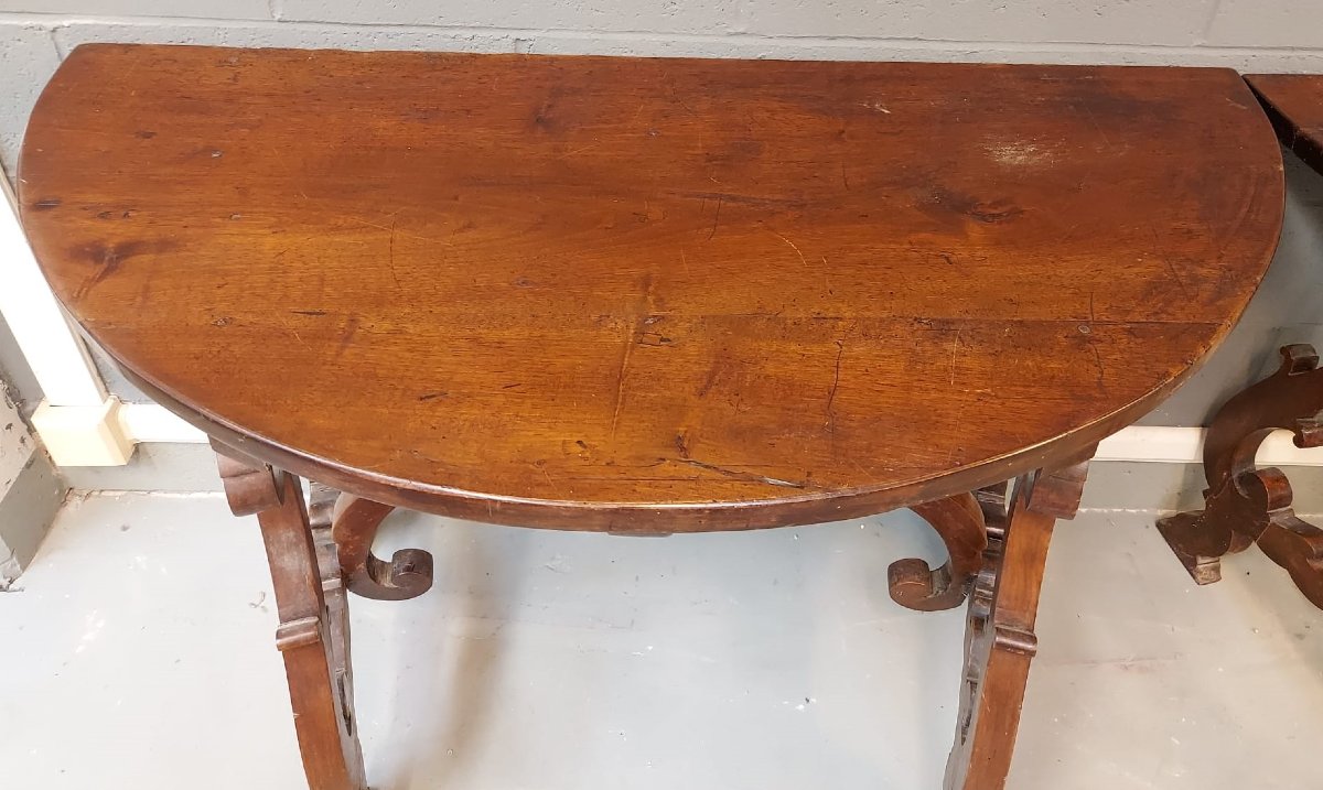 Coppia di consoles a mezzaluna-photo-4