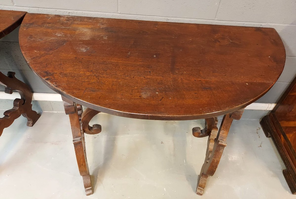 Coppia di consoles a mezzaluna-photo-3