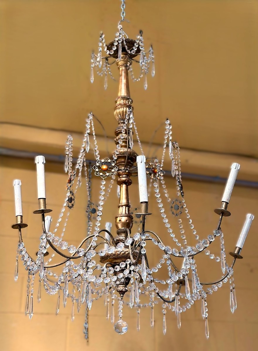 Lampadario a sei luci, Genova XIX secolo