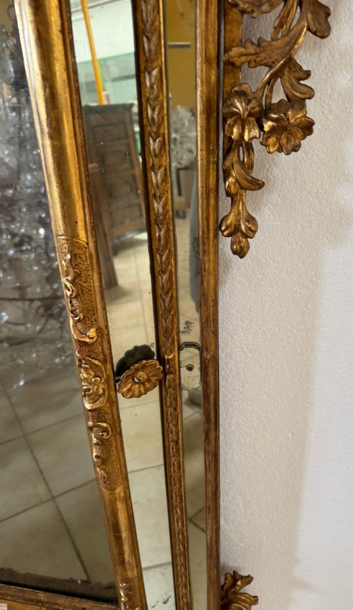 Specchiera intagliata e dorata, Piemonte XVIII secolo -photo-3