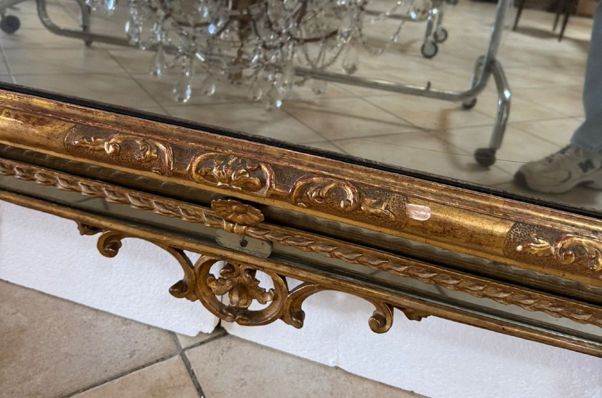 Specchiera intagliata e dorata, Piemonte XVIII secolo -photo-4