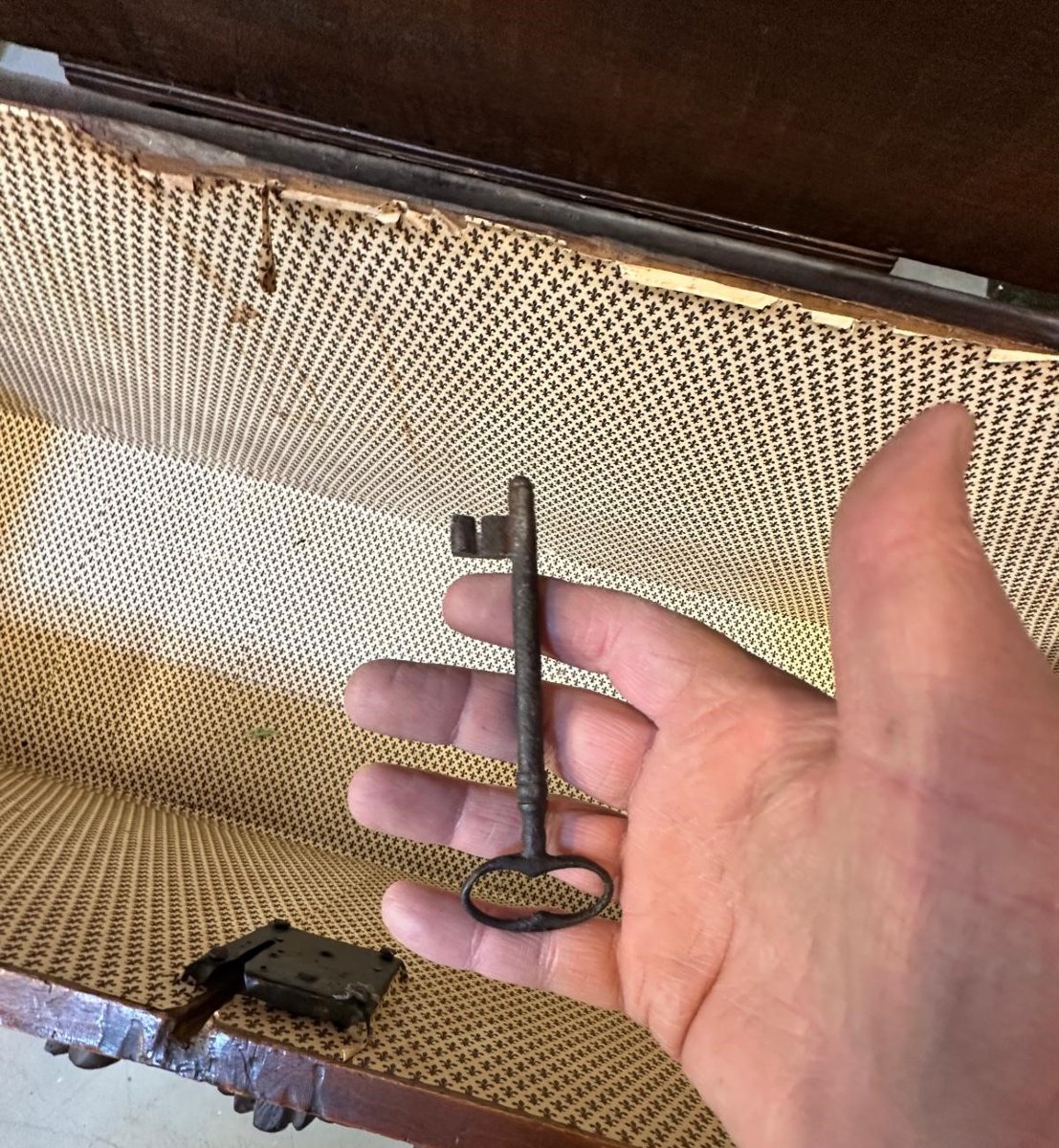 Cassapanca in noce, XVII secolo -photo-3