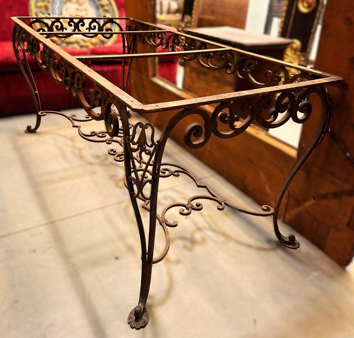 Base per tavolo in ferro forgiato, XX secolo -photo-2