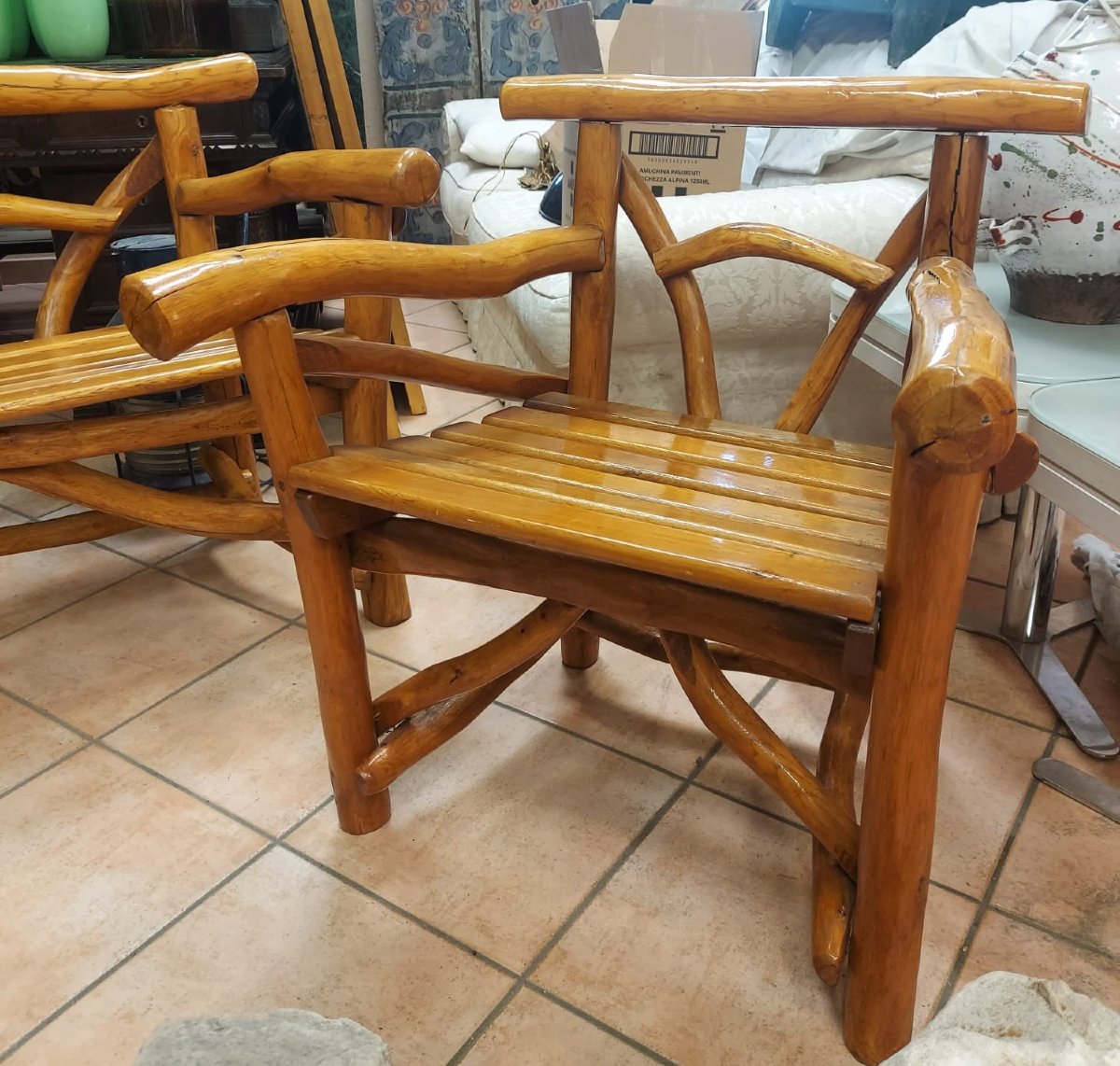 Salotto in legno di betulla -photo-1