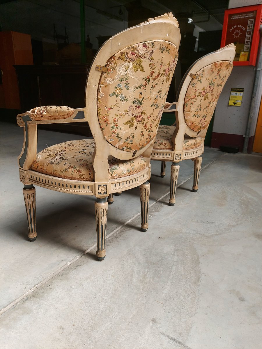 Coppia di poltrone Luigi XVI-photo-2