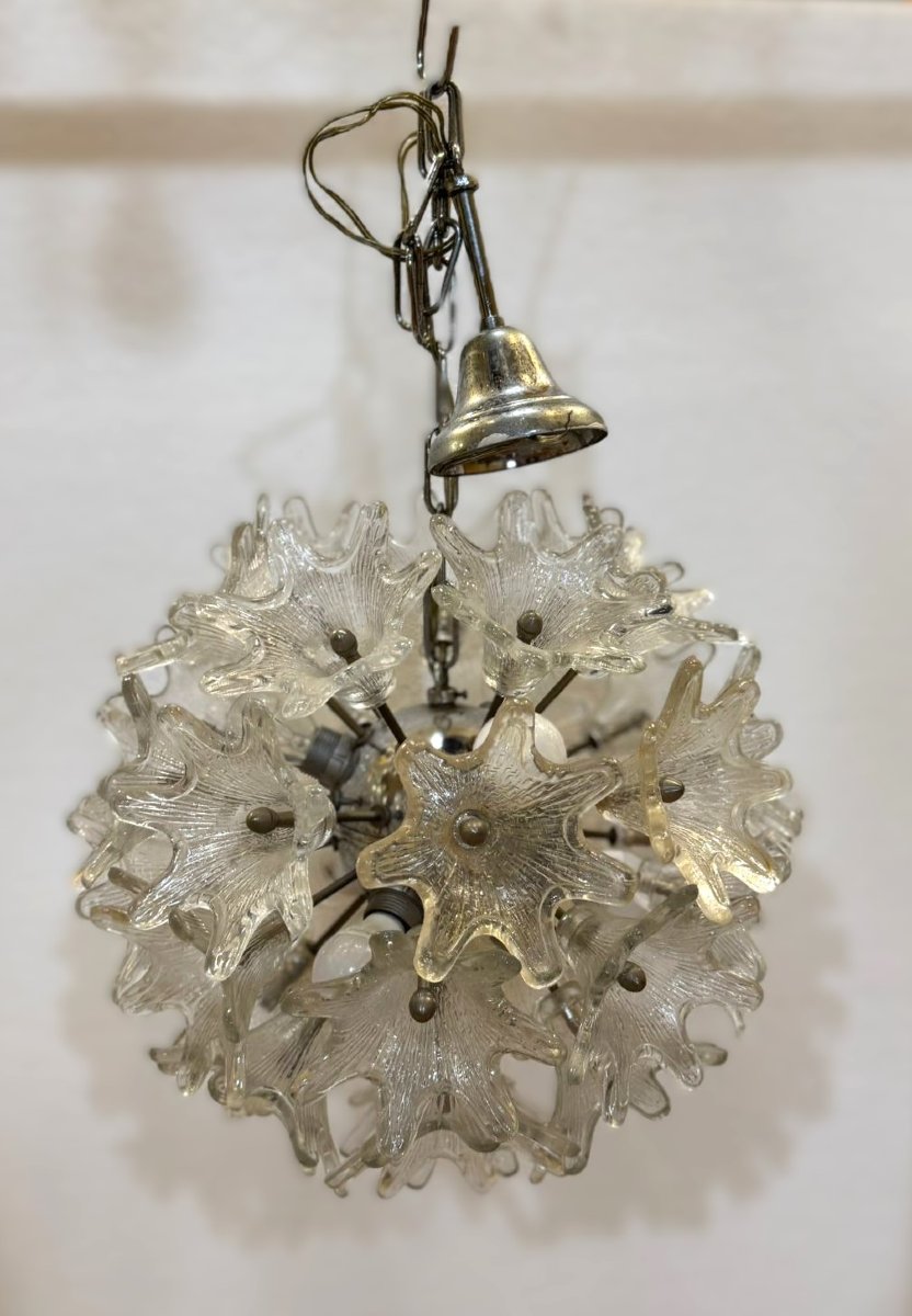 Coppia di lampadari in vetro Sputnik -photo-4