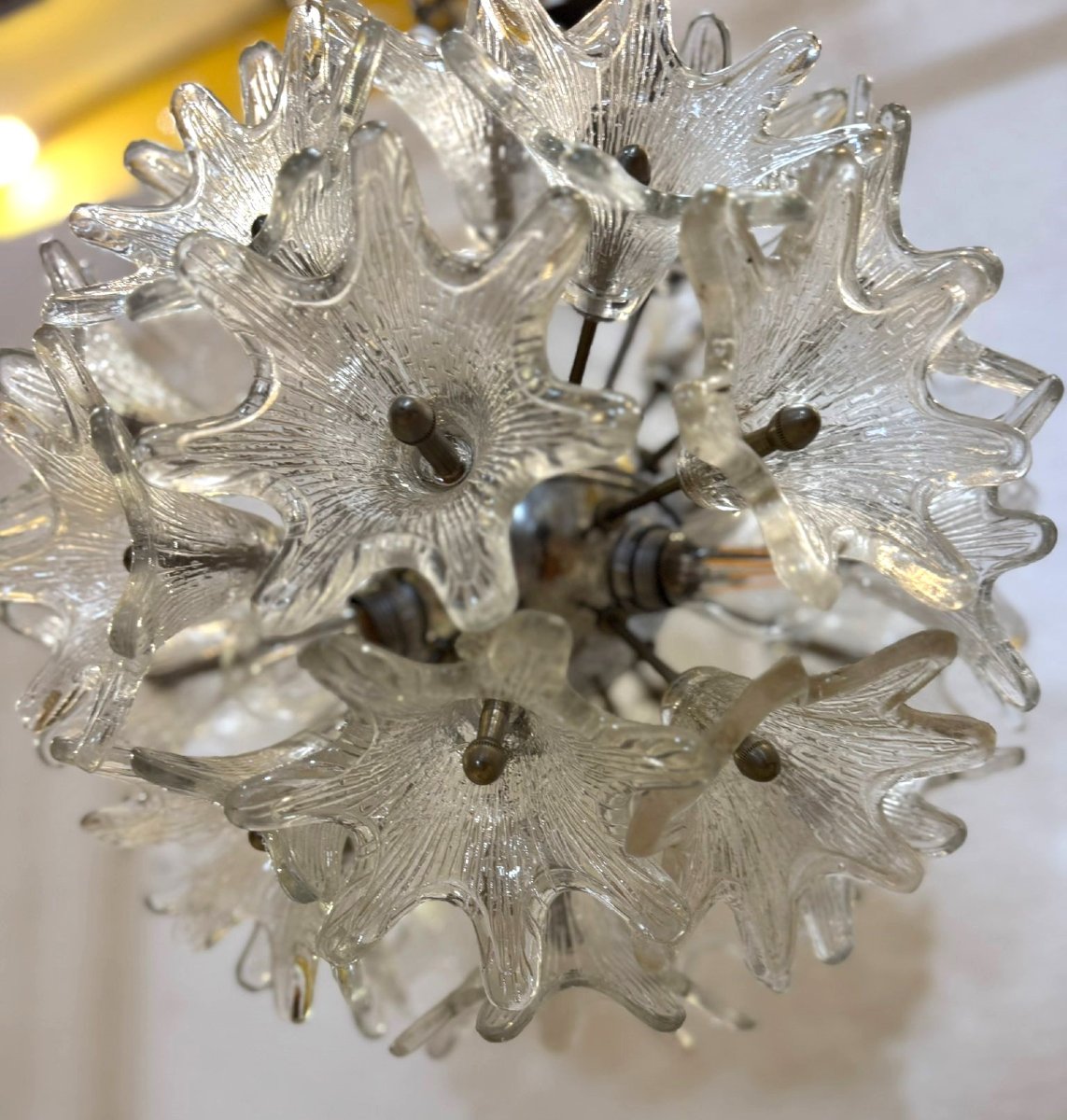 Coppia di lampadari in vetro Sputnik -photo-1