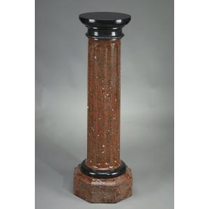 Column In Griotte Scagliola, Late 19th Century