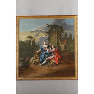 "the Gallant Shepherd" After François Boucher, 19th Century Period