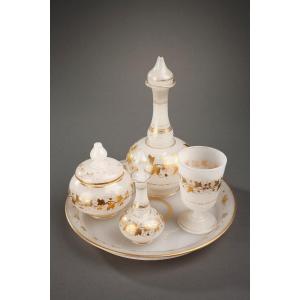 Napoleon III White Opaline Water Service