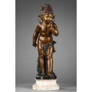 Bronze Sculpture "psyche" By Paul Duboy (1830-1887)