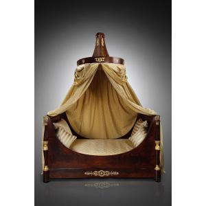 Large Empire Period Boat Bed And Canopy 