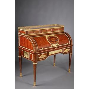 Cylinder Secretary After A Model By Riesener Attributed To The Maison Beurdeley