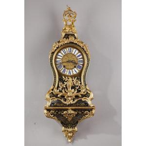 Cartel And Its Console In Boulle Marquetry And Gilded Bronze, Louis XV Period