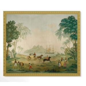 Panoramic Wallpaper Panel, Exotic Scene In Zuber Style