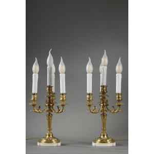 Pair Of Ormolu Candelabra In The Louis XVI Style