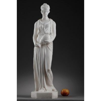 Art Deco Alabaster Sculpture: The Samaritan Woman