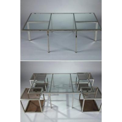 Coffee Table And 4 Removable Side Tables