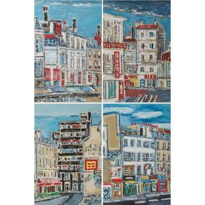 Four Engravings Of Paris By Orfeo Tamburi