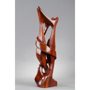 Monoxyle Sculpture In Exotic Wood 