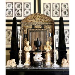 17th Century Flanders Tinsel Mirror