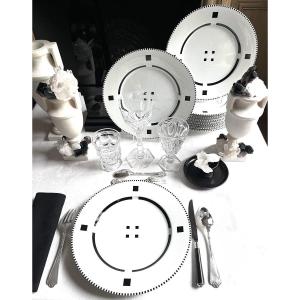 Swid & Powell "tuxedo" Porcelain Plates