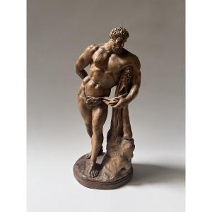 Wooden Sculpture Hercules Farnese Grand Tour Early 19th Century