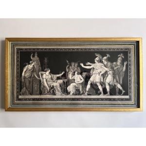 Neoclassical Engraving "the Virtue Of Lucretia" Jean-françois Janinet (paris 1752-1789) 18th Century.