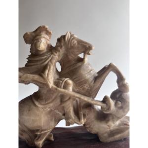 Sculpture Of Saint George Slaying The Dragon, Italy, 17th Century 