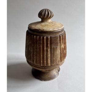 Covered Ointment Jar Alabaster High 16th Century