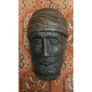 Head Of A Man With A Wooden Turban, 19th Century