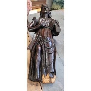 Statue Of A Saint, 18th Century, 70 Cm
