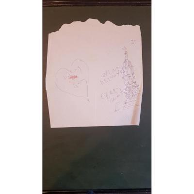 Win Delvoye Belgian Artist Drawing On Tablecloth From Restaurant